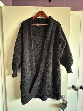 Christy Dawn Cozy Open-Front Black Women's Sweater Cardigan